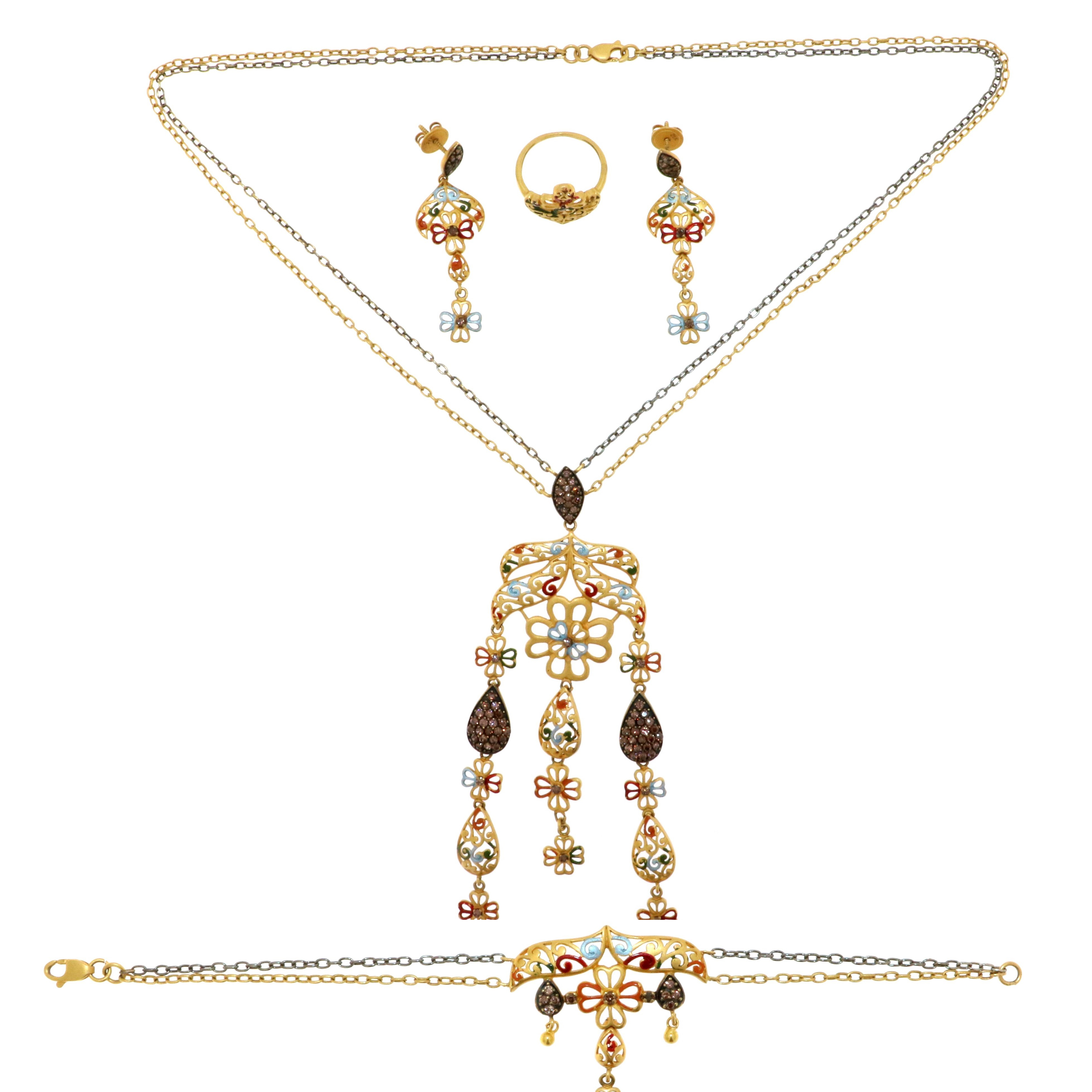 Indian-Asian Necklace Set & Bracelet (Pre-Owned)
